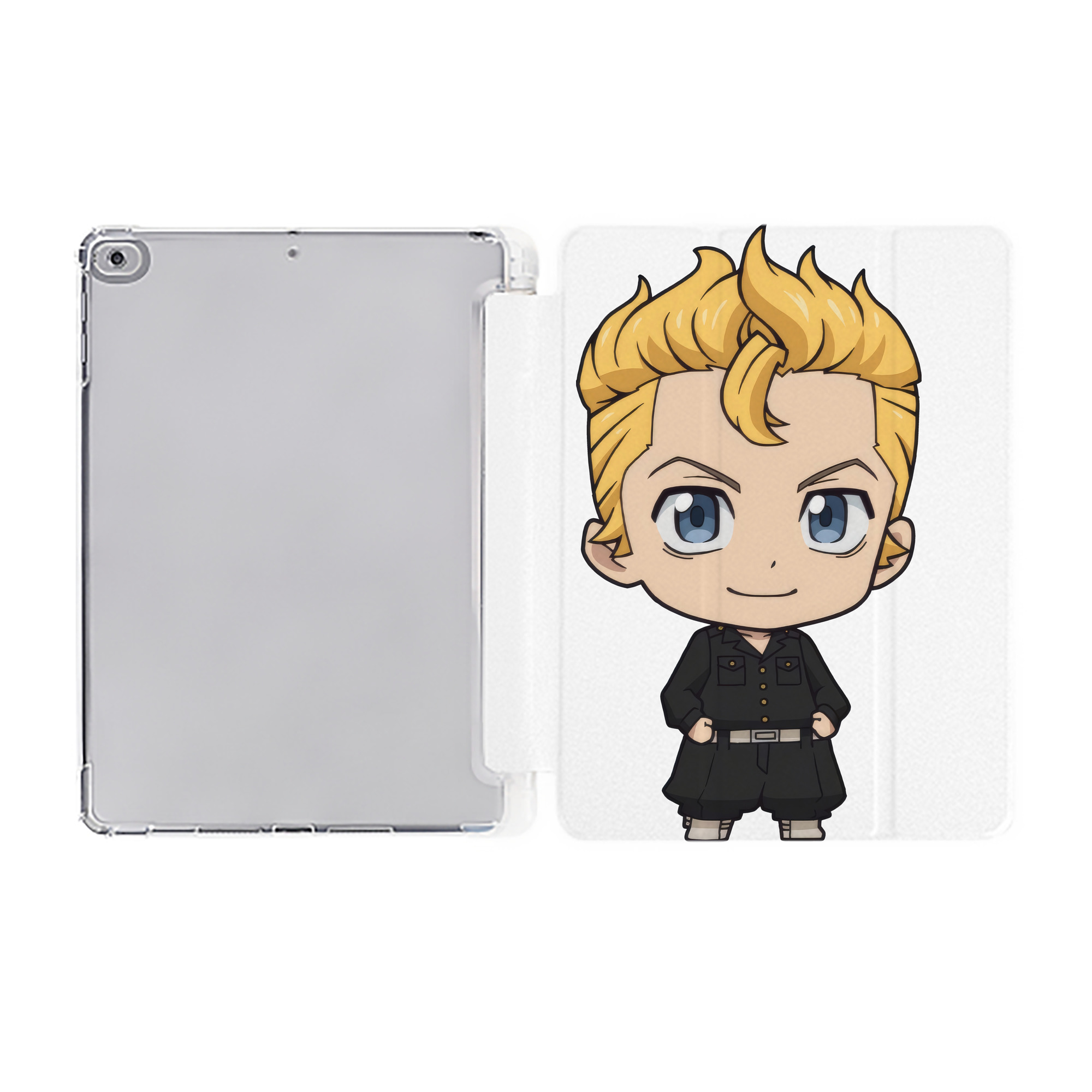 （画像用） 東京リベンジャーズ Tokyo Revengers IPad ケース ペン収納付き 三つ折りスタンド PUレザー×シリコン 対応機種9.5/10.5/10.9インチ
